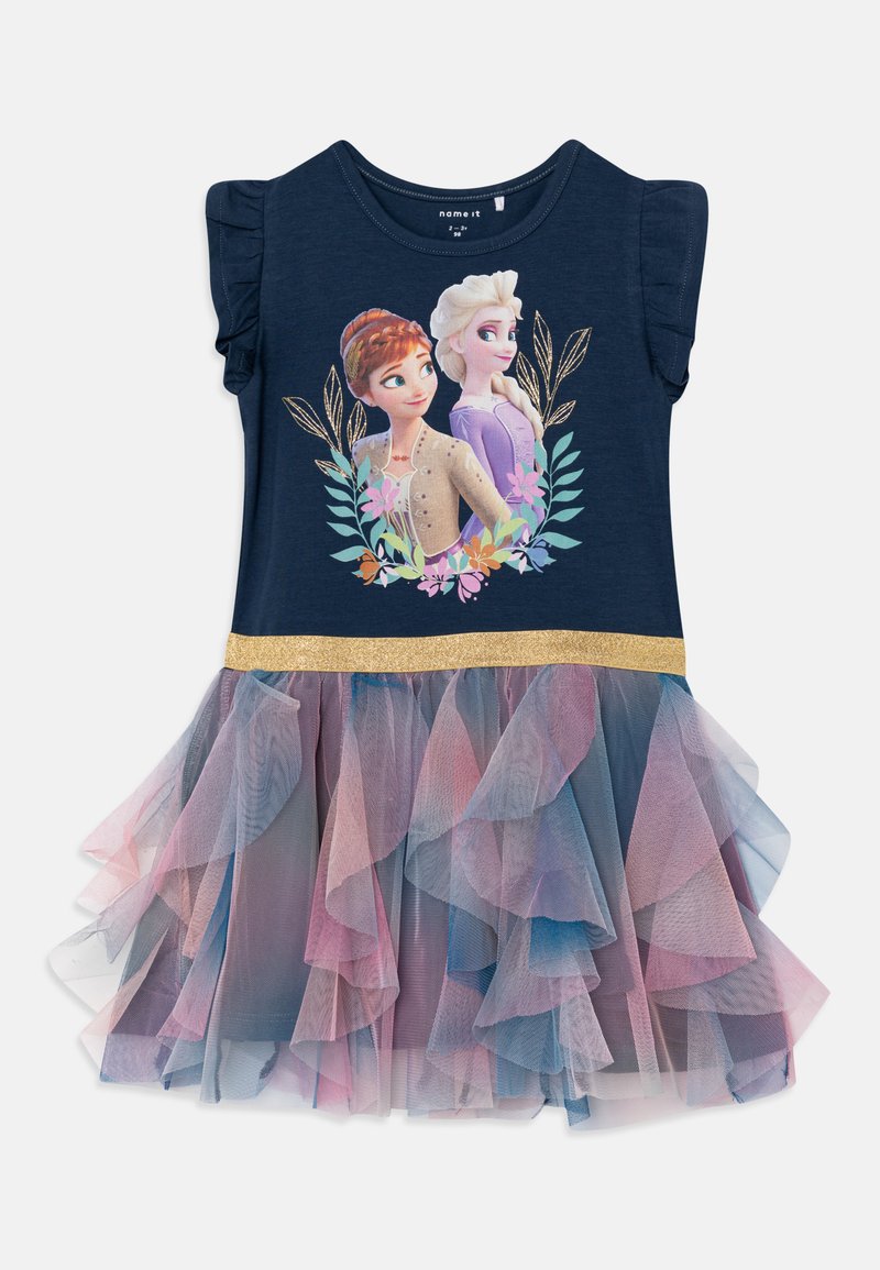 Name it - NMFJESINA FROZEN DRESS  - Jerseyklänning - dark denim, Förstora
