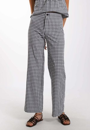 DE ACAMPANADO CON VICHY - Pantalon classique - gris