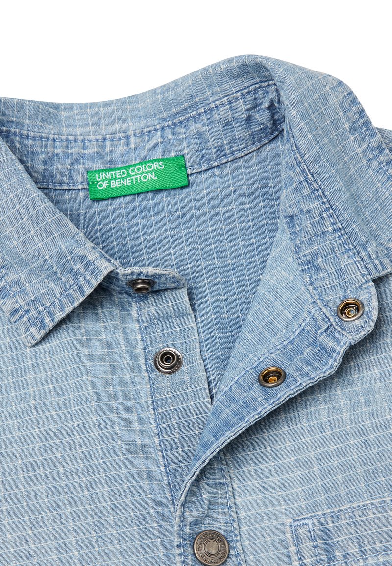 Benetton Usa Camicia Bambino United Colors Of Benetton | Colletto E Polsini Con Ricamo Coniglietto | 100% Cotone Camicia Casual Elegante Bambino