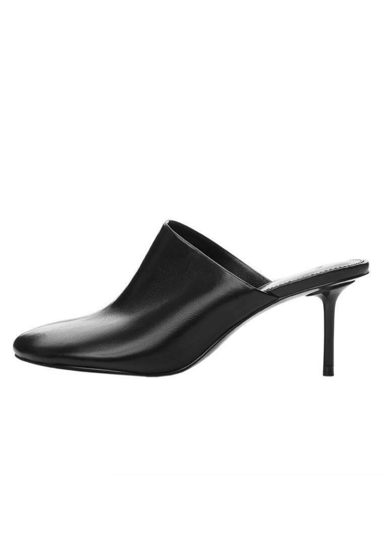 Mango Muiltjes met hak zwart