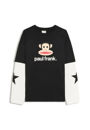 Bershka, PRINTED DOUBLE SLEEVE PAUL FRANK - T-SHIRT - Top s dlhým rukávom - black