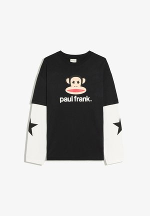 Bershka, PRINTED DOUBLE SLEEVE PAUL FRANK - T-SHIRT - Longsleeve - black