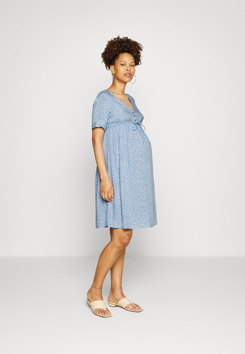 Pieces Maternity PMNYA DRESS - Vestido camiseiro - placid blue
