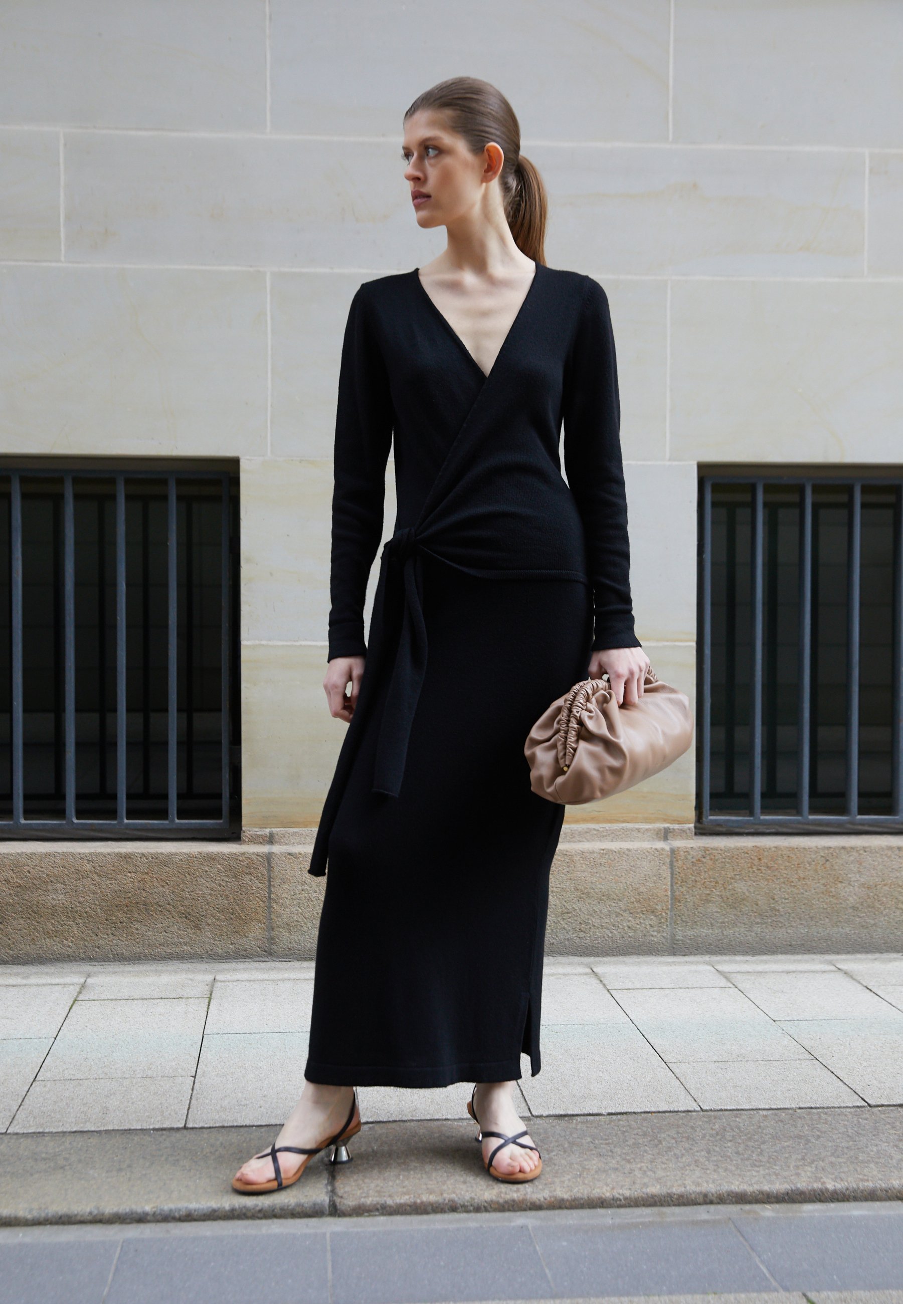 STUDIO ID ELLA MIDI WRAP DRESS - Jumper 