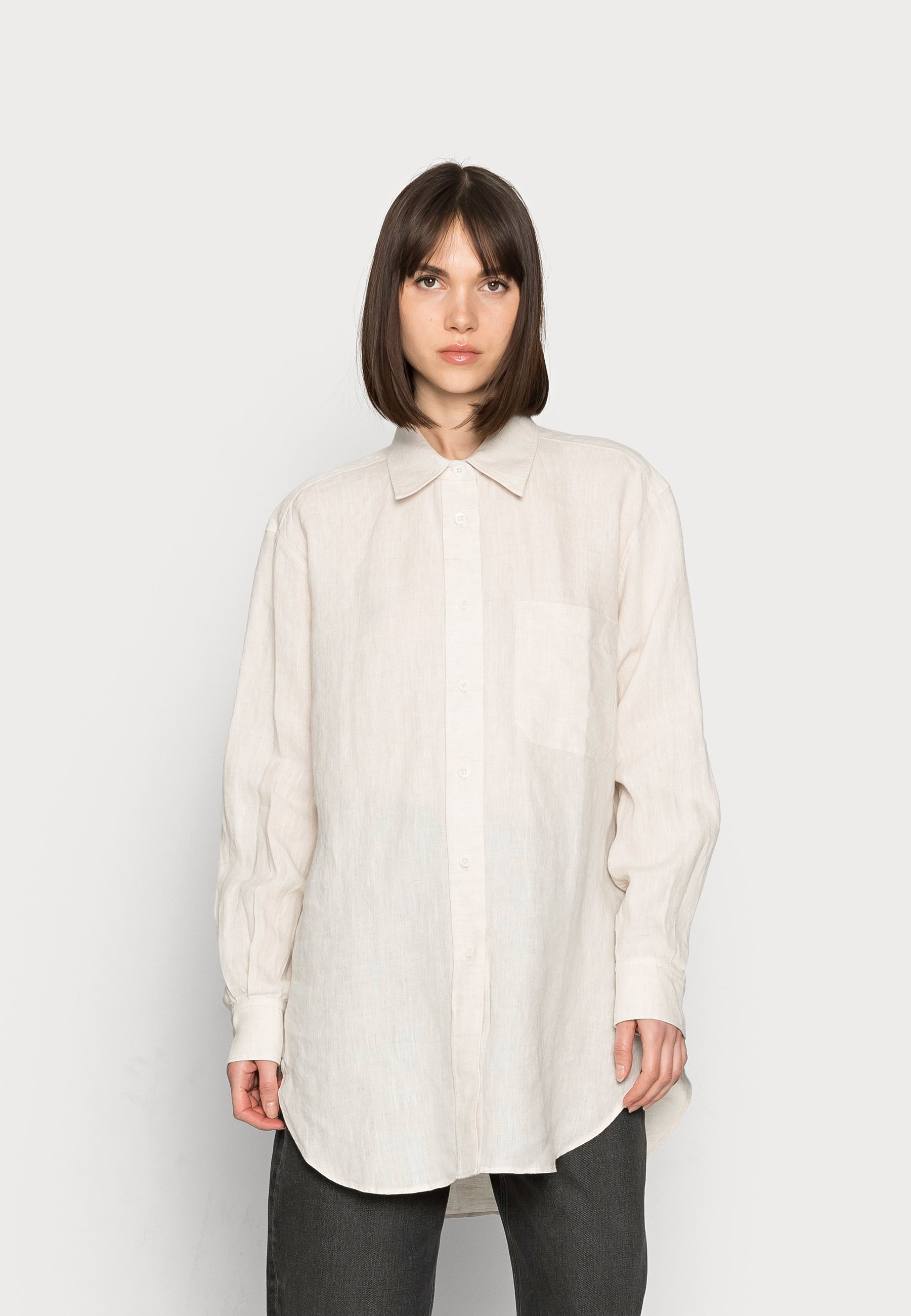 ARKET Button-down blouse - nature/off 