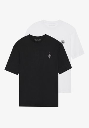 2ER PACK UNISEX - T-shirt basique - black /white