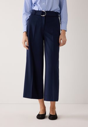 VERKÜRZTE WEITE CULOTTE - Pantalon classique - dark blue