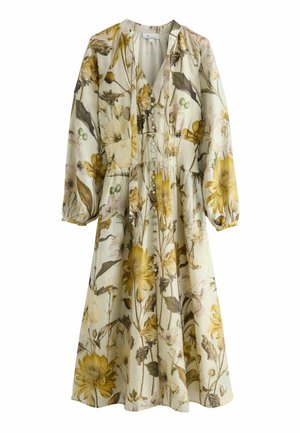 Next TIE NECK WAISTED - Maksi suknelė - pastel green floral