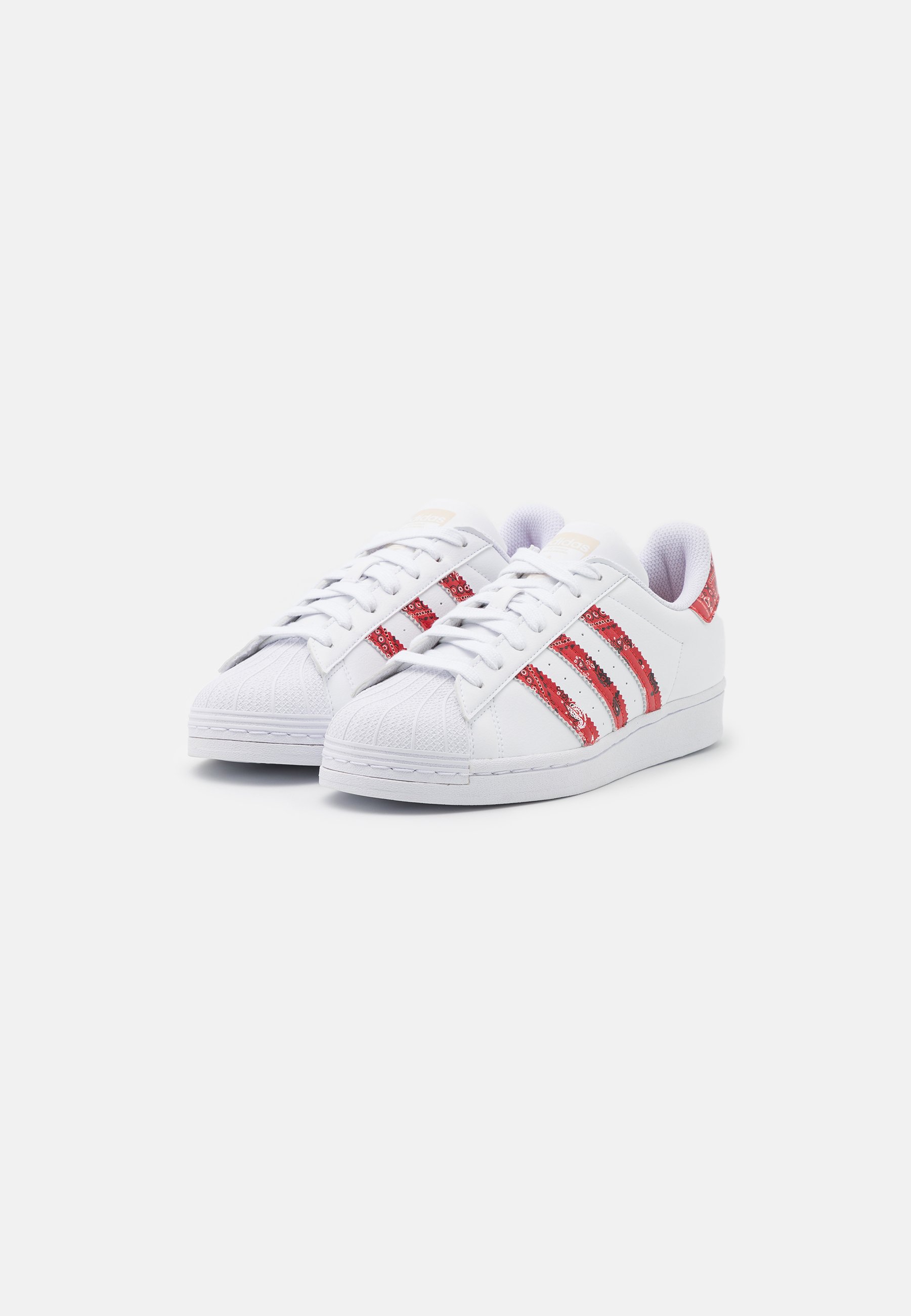 superstar trainers white/blue/red