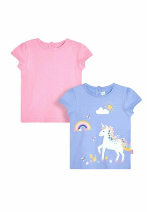 2-PACK REGULAR FIT - T-Shirt print - lilac purple unicorn & pink