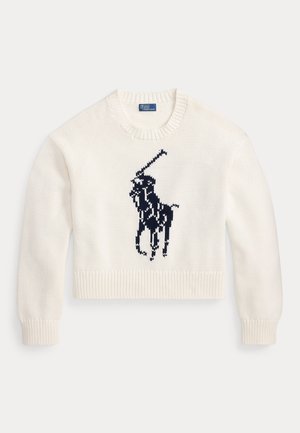 BIG PONY COTTON CREWNECK SWEATER - Pullover - white