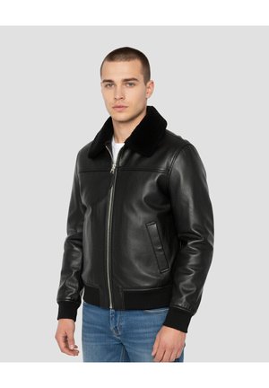 Schott Chaqueta de cuero - black