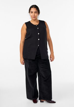 HOCH TAILLIERTE  - Leveälahkeiset - black