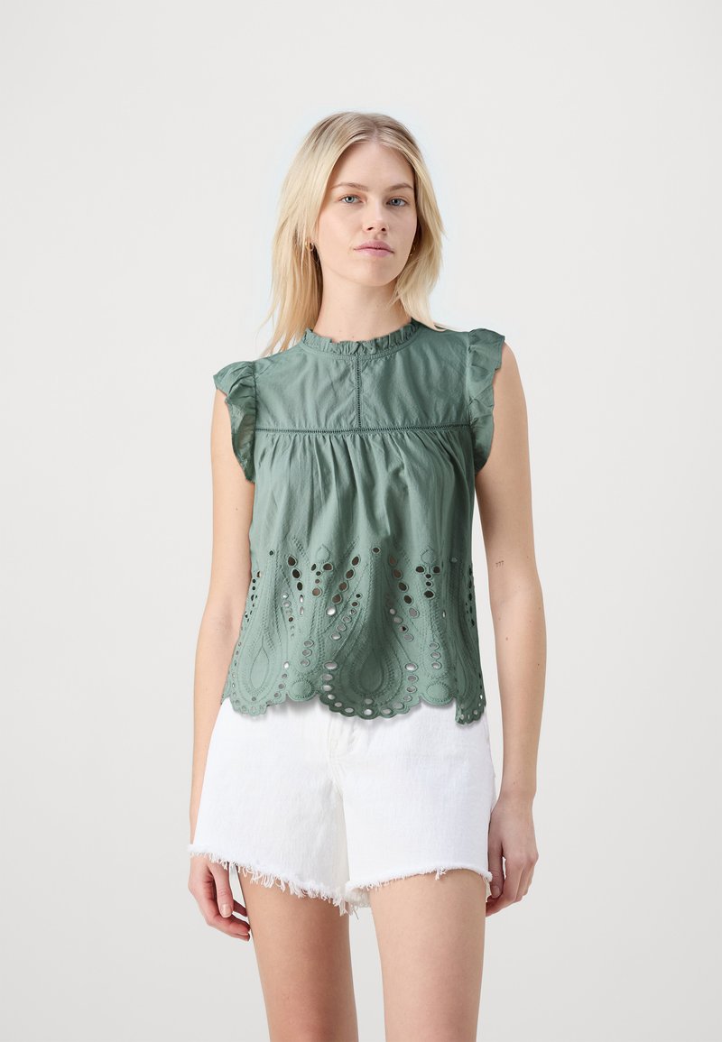JDY JDYMILEY ANGLAISE TOP - Bluza - laurel wreath