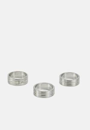 Jack & Jones JACTARANTO 3 PACK UNISEX - Δαχτυλίδι - silver-coloured