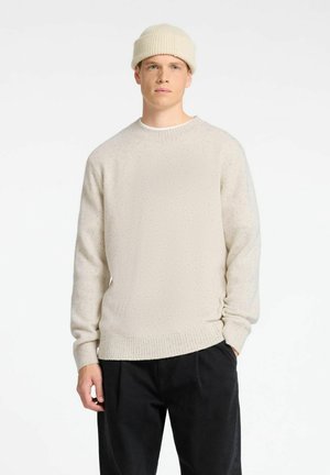 MIT RUNDHALSAUSSCHNITT  - Strickpullover - tofu