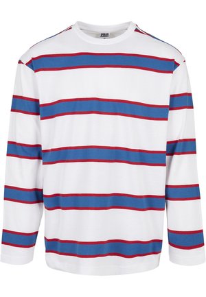 LIGHT STRIPE OVERSIZED LS - Top dugih rukava - white/sportyblue