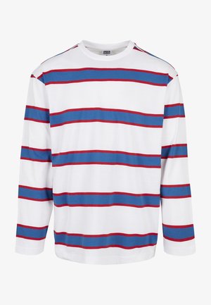 LIGHT STRIPE OVERSIZED LS - Bluză cu mânecă lungă - white/sportyblue