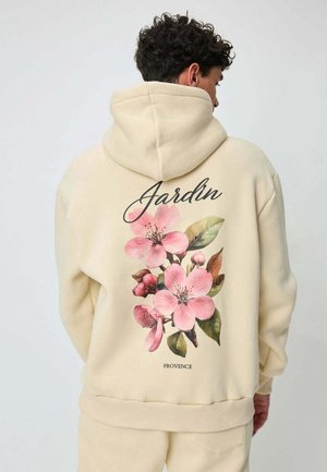 À CAPUCHE À MOTIF - Sweat à capuche - beige