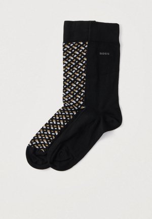 MONOGRAM 2 PACK - Calze - black