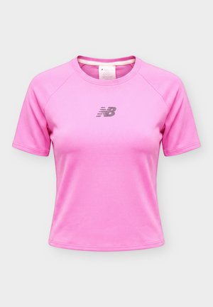 New Balance, FAST DAYS FITTED CROP GRAPHIC - Αθλητικό μπλουζάκι - pink heat