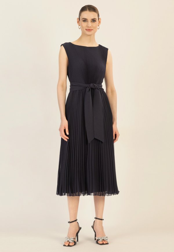MIDI-PLISSEE - Freizeitkleid - nachtblau