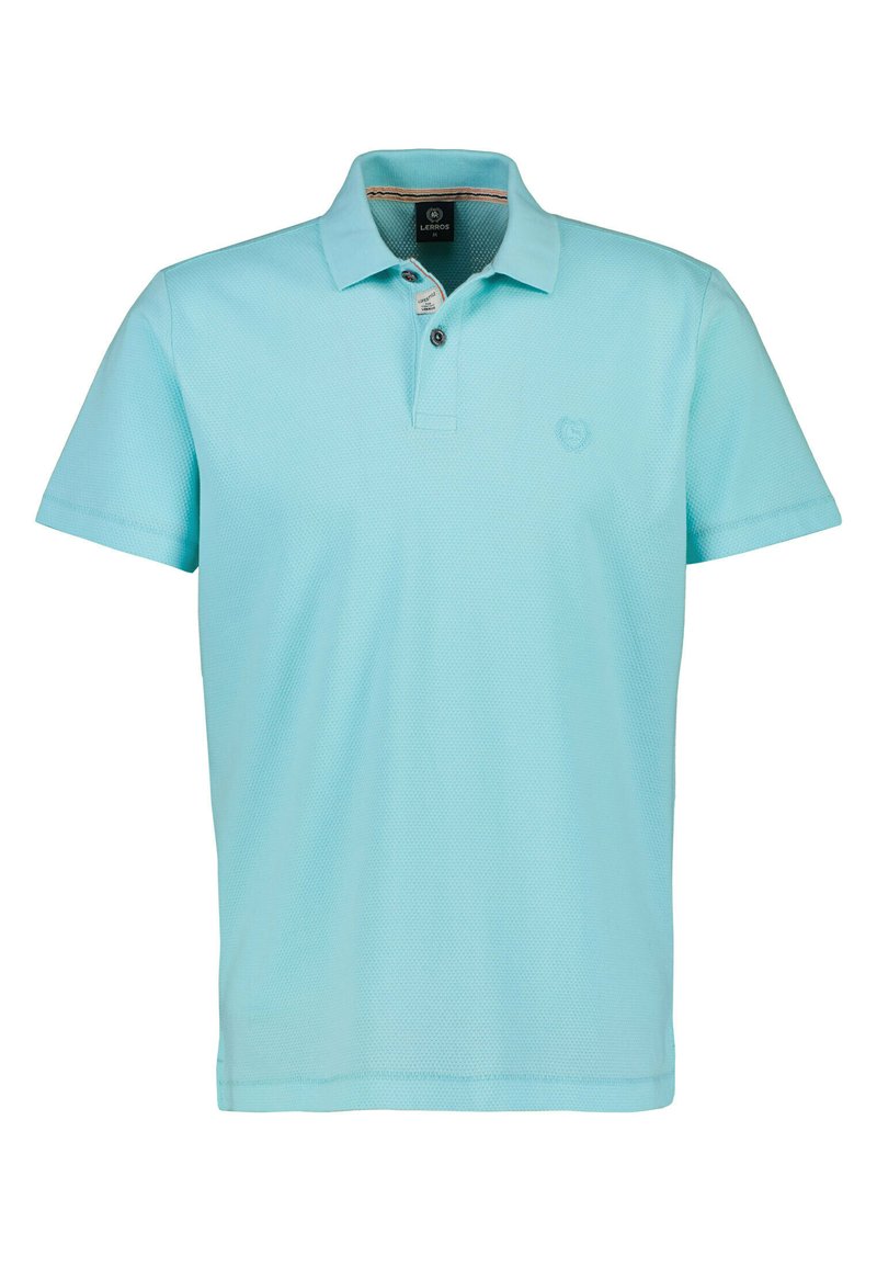 LERROS - MIT WERTIGER WAFFELSTRUKTUR - Polo shirt - light blue melange