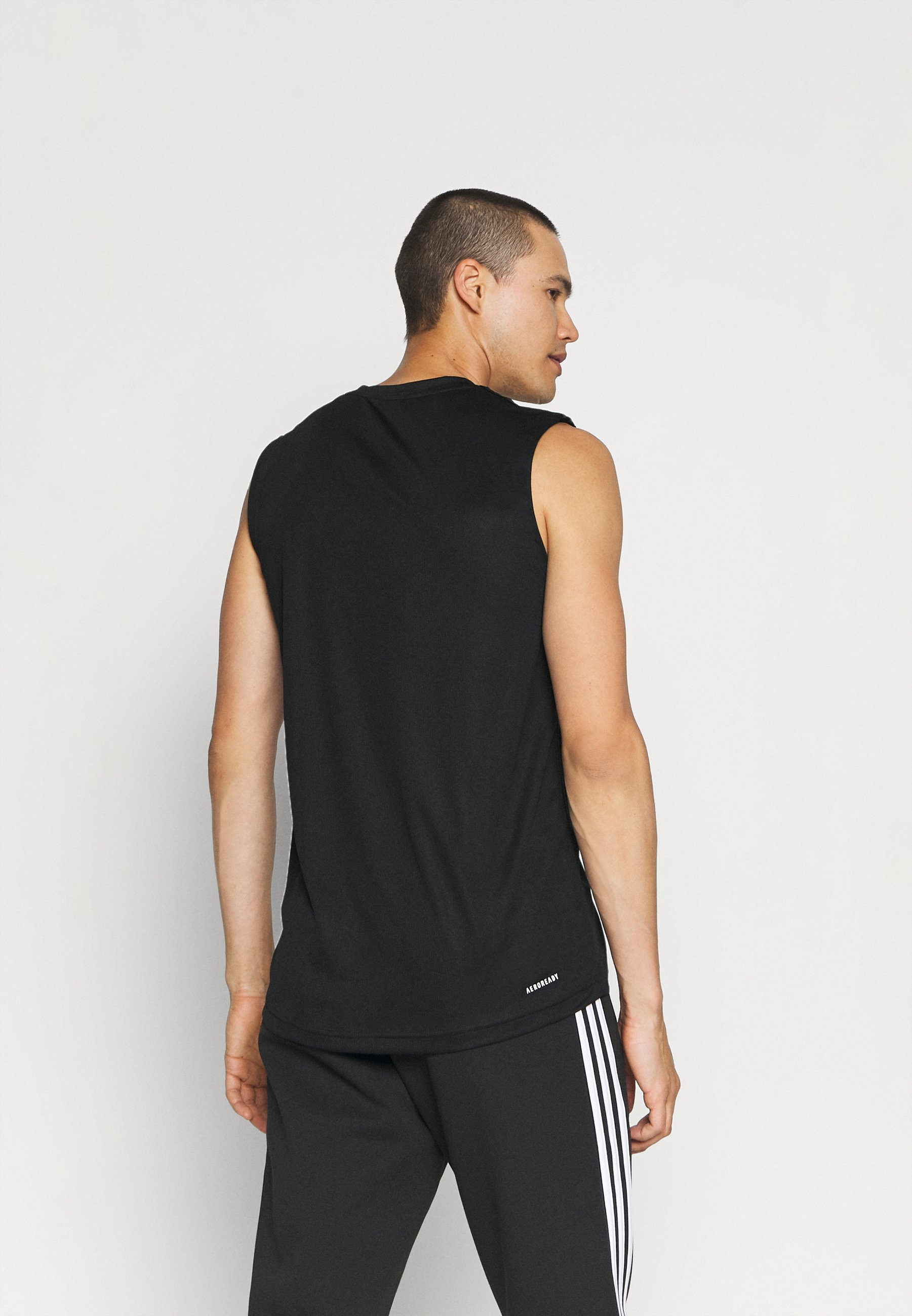 Uomo DESIGN 2 MOVE 3-STRIPES AEROREADY PRIMEGREEN TRAINING WORKOUTSLEEVELESS T-SHIRT - Top Uomo DESIGN 2 MOVE 3-STRIPES AEROREADY PRIMEGREEN TRAINING WORKOUTSLEEVELESS T-SHIRT - Top