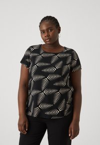 Vero Moda Curve - VMCEASY  - Majica kratkih rukava s printom - black/kanya Minijatura 1