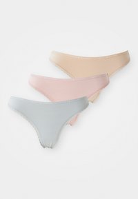 THONG 3 PACK - G-strenge - foggy pink/beige/grey dew