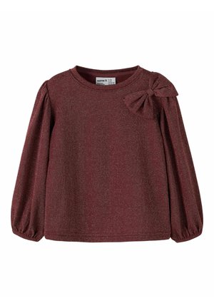 MIT  GLITZER - Bluse - burgundy
