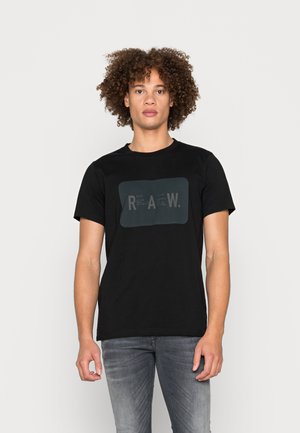 RAW DOUBLE LAYER R T - T-shirt con stampa - compact black