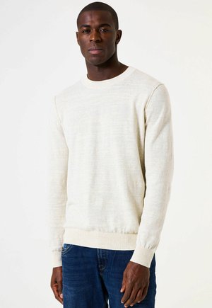 Pullover - white melee
