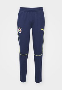 Puma FENERBAHCE ISTANBUL CASUALS PANTS - Klubové oblečení - club navy/speed yellow