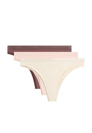 3 PACK LOGO BRAZILIAN   - Nohavičky/Slipy - beige