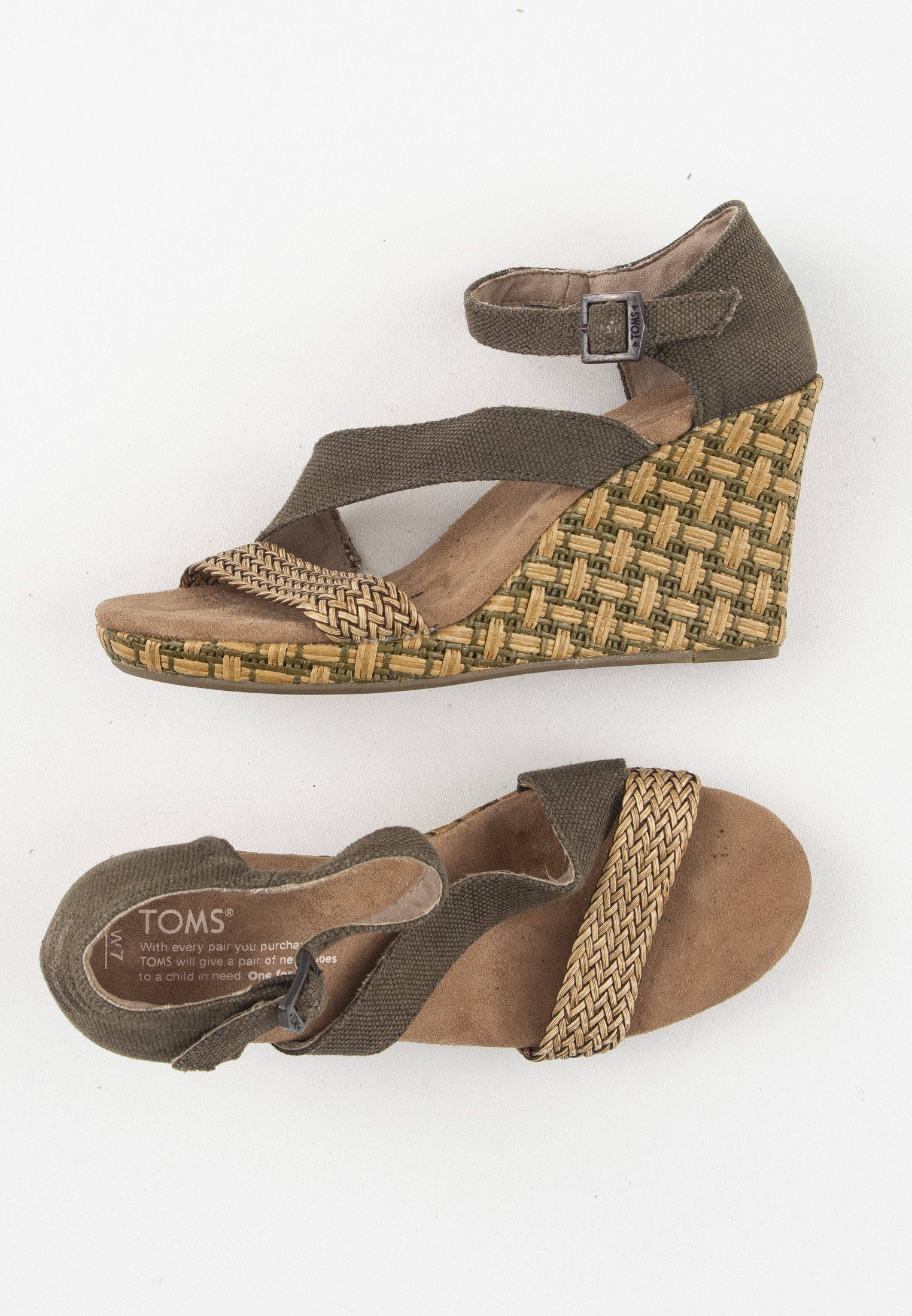 Toms Dames Sandalen Zwart sue kruisb espa sandaal | Van den Assem