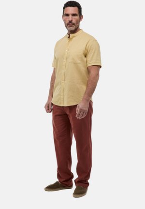 ÉLASTIQUÉ EN MÉLANGE - Pantalon classique - teck