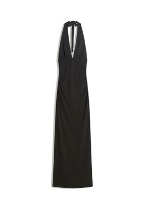 SHIMMERY HALTER NECK MIDI - Robe longue - black
