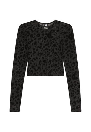 Karo Kauer Label, BEKLEIDUNG MESH LONGSLEEVE - Bluse - black animal print