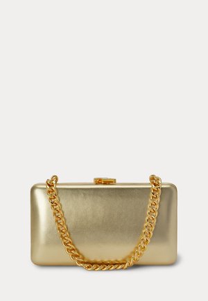 Lauren Ralph Lauren, METALLIC NAPPA SMALL FRANKI CLUTCH - Clutches - soft gold-coloured