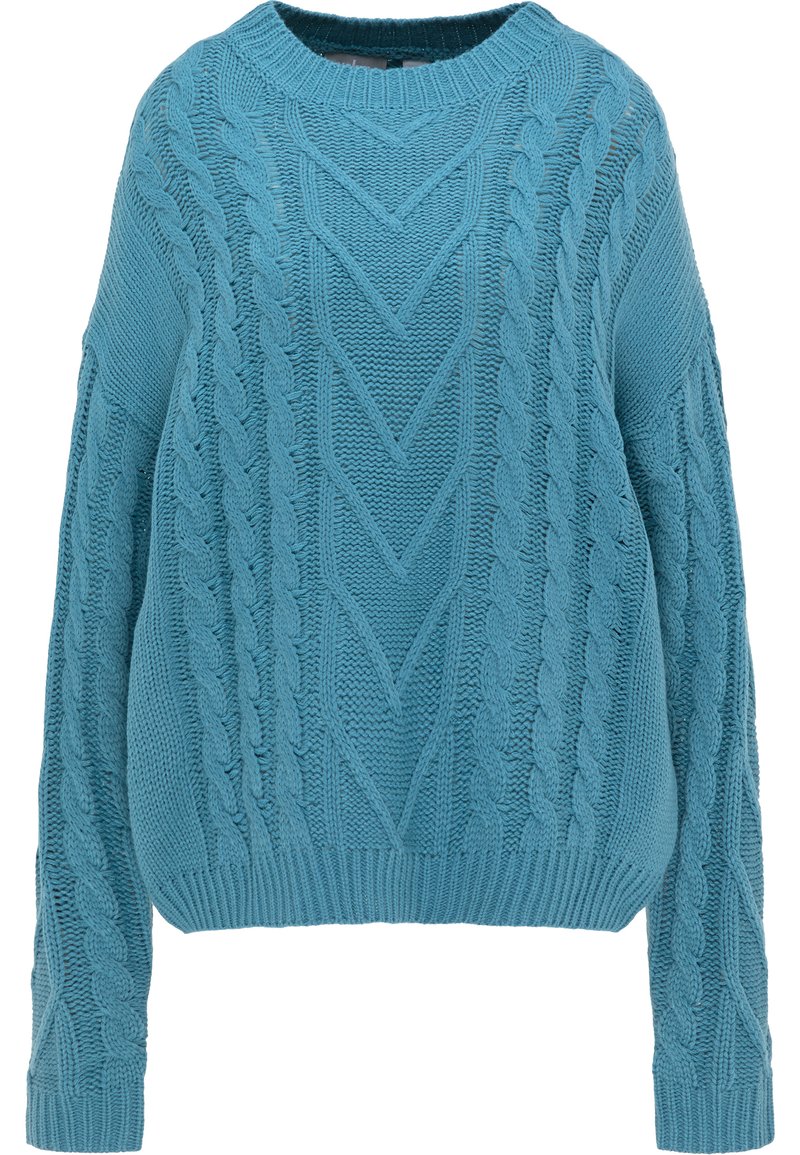 Damen Strickjacken | usha Strickpullover türkis - JX47919 Damen Strickjacken | usha Strickpullover türkis - JX47919