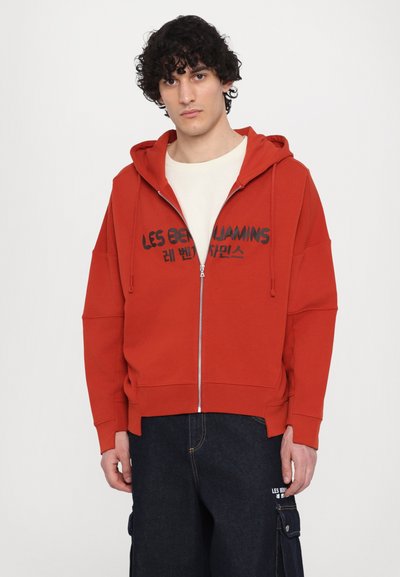 Les Benjamins RELAXED ZIP HOODIE  - Zip-up sweatshirt - burnt crimson