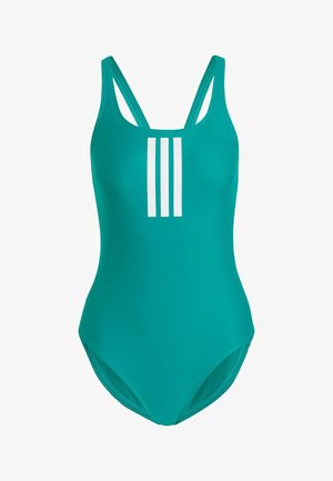 adidas Performance, ADIDAS PERFORMANCE 3-STRIPES SWIMSUIT - Badpak - equipment green/white