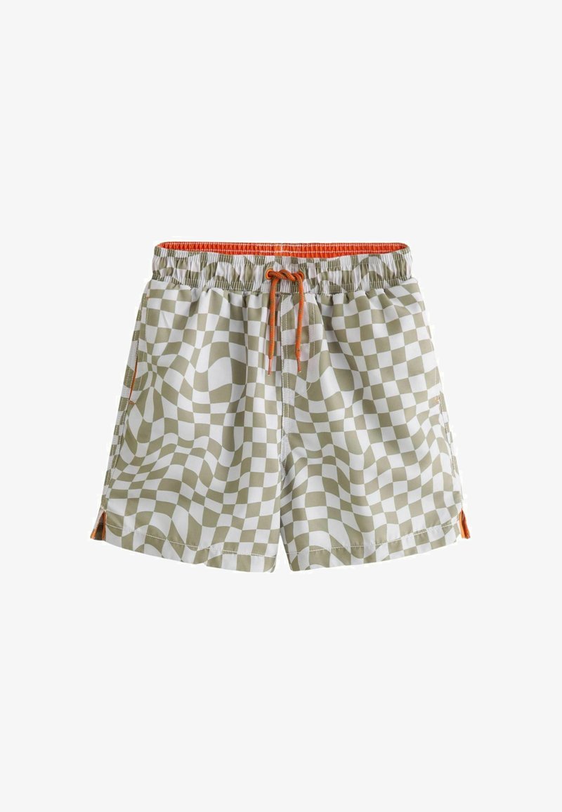 Next PRINTED REGULAR FIT - Badeshorts - neutral checkerboard