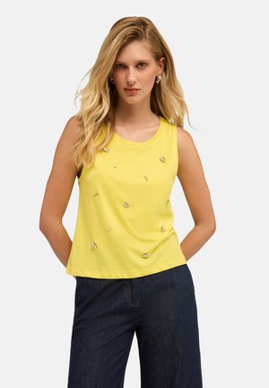 CON RICAMO  - Top - giallo