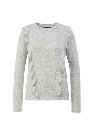 Maglietta a manica lunga - mottled light grey