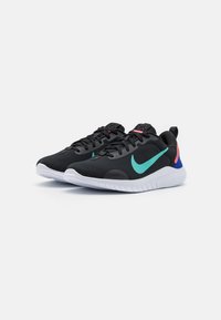 Nike Performance FLEX EXPERIENCE RUN 12 - Tenisice za cestovno trčanje - black/green frost/white/concord/hot punch
