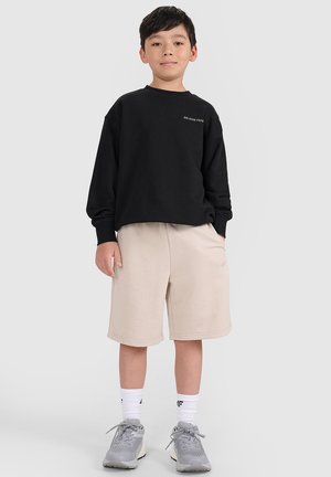 4F, 4F SPODENKI DRESOWE CHŁOPIĘCE - SZARE 122 (6-7 LAT) - Short de sport - beige