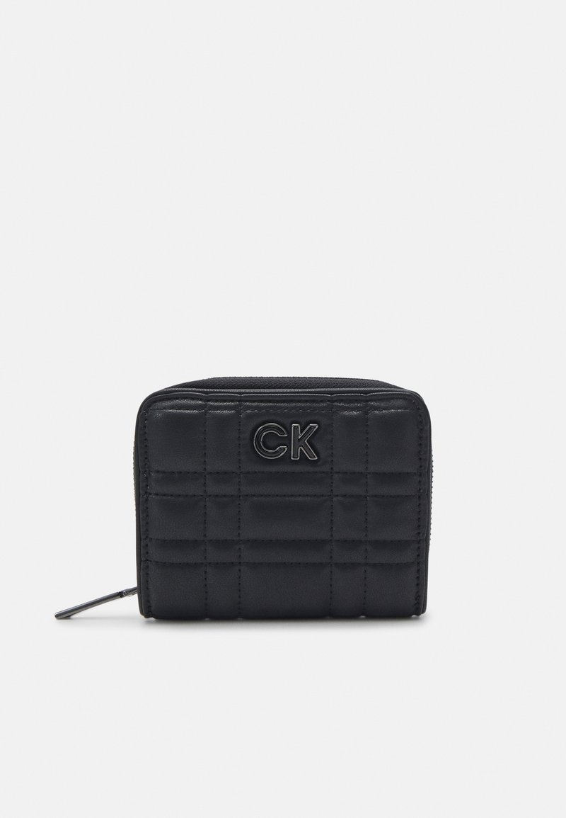 Calvin Klein RE LOCK QUILT - Portemonnee - ck black