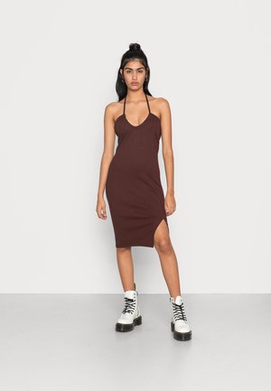 TIE SIDE MIDAXI SKIRT - Robe pull - brown